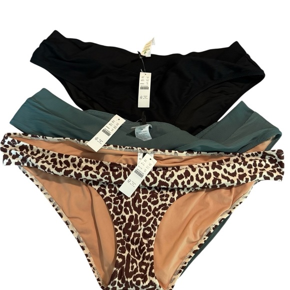 J.Crew Sage Green Ribbed Cross Front Cheeky Bikini Bottom Womens Size 3X NEW - Picture 9 of 12